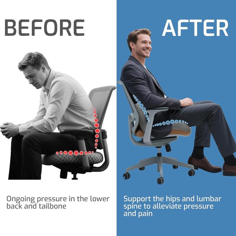 Komfortabel ryggstøttepute med minneskum